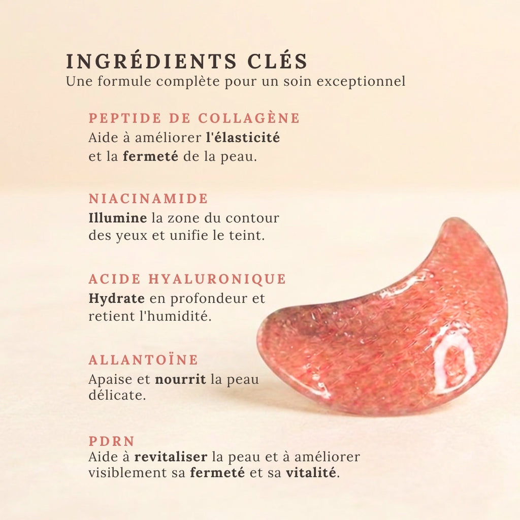 Patchs hydrogel anti-cernes aux peptides de collagène